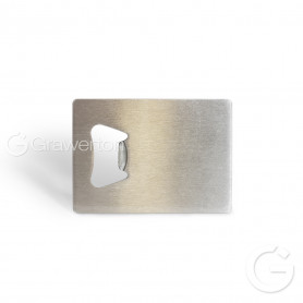 Silver rectangular opener IGO