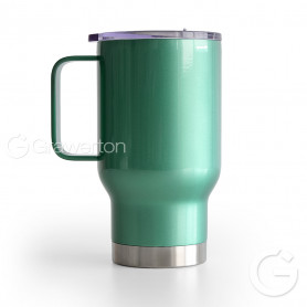 Aluminum thermal green mug ITER
