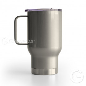 Aluminum thermal silver mug ITER