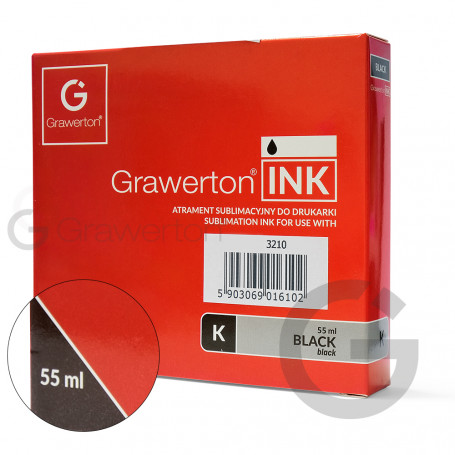 Atrament sublimacyjny Grawerton INK do drukarki 3210 - Black 55 ml