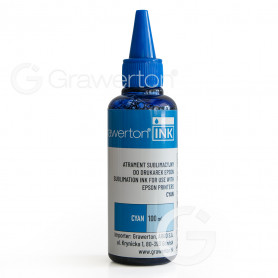 Atrament sublimacyjny Grawerton INK do drukarek EPSON - Cyan - butelka 100 ml