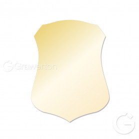 Blacha w kształcie tarczy błyszcząca złota 137x180 mm mm, wzór: 642 HARDY
