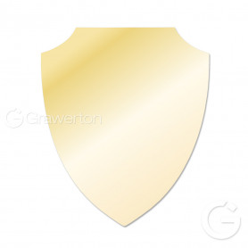 Blacha w kształcie tarczy błyszcząca złota 133x168 mm, wzór: 562