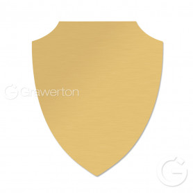 Blacha w kształcie tarczy półmatowa złota 108x143 mm, wzór: 561