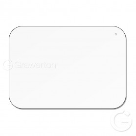 Plastic key ring rectangular matte double-sided RB011