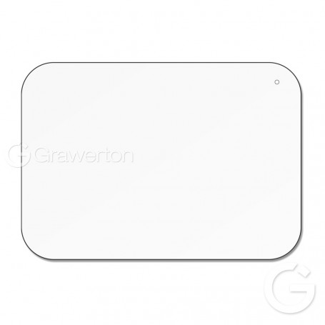 Plastic key ring rectangular matte double-sided RB011