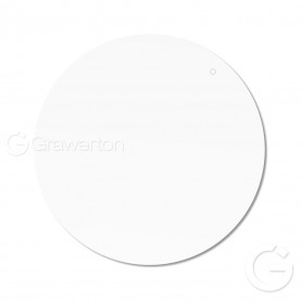 Brelok plastikowy okrągły matowy dwustronny śr. 39 mm, RB002